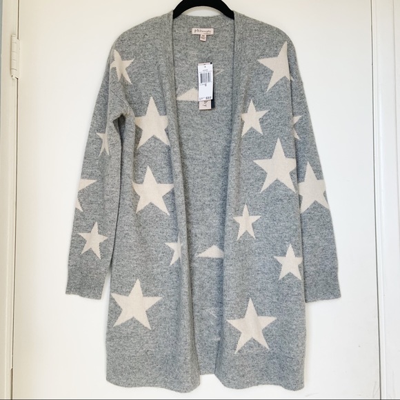 Philosophy Sweaters - NWT Philosophy 100% Cashmere Star Cardigan